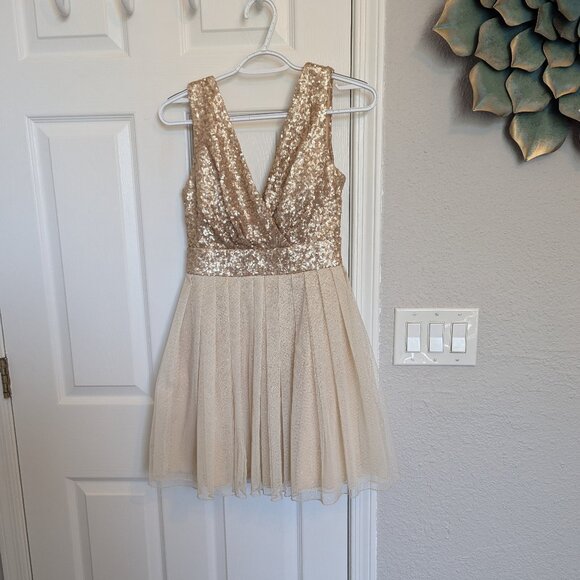 Speechless Dresses & Skirts - Gold Sequin Prom / Quinceanera / Party Dress! | Juniors 3 |  Fit & Flare | EUC